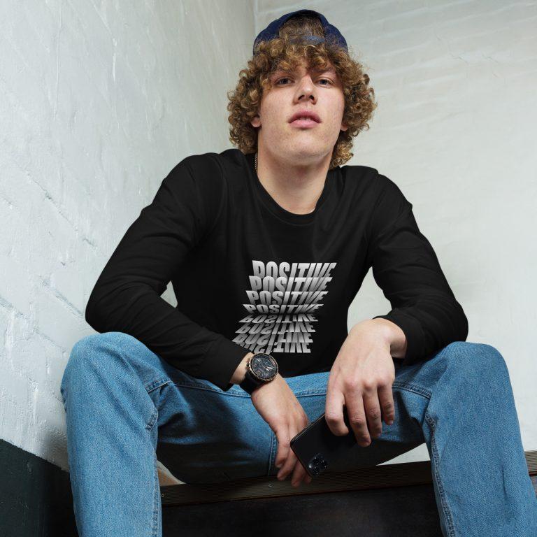 Positive Unisex Long Sleeve Tee - Image 2