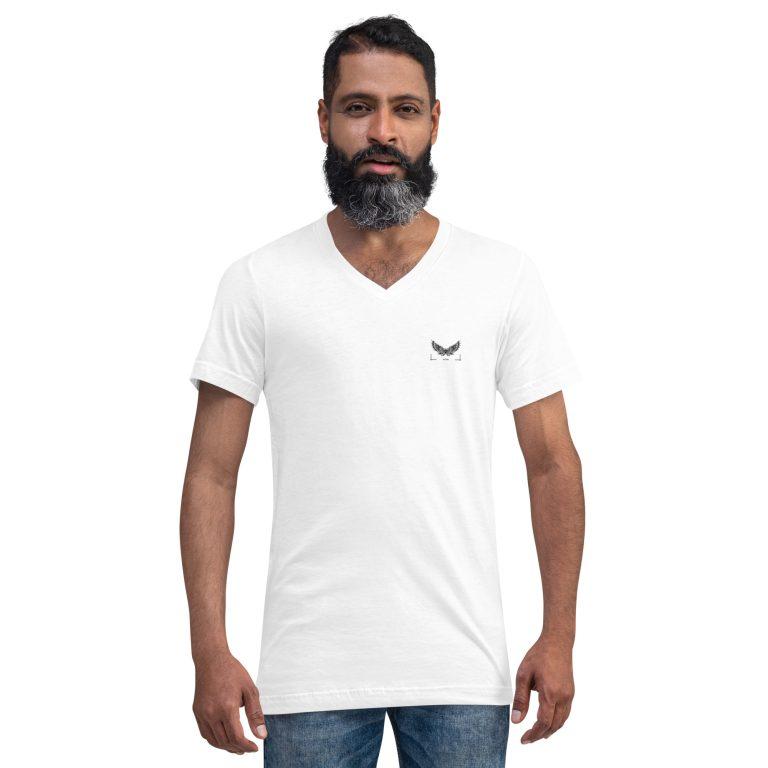 XVON! Unisex Short Sleeve V-Neck T-Shirt White